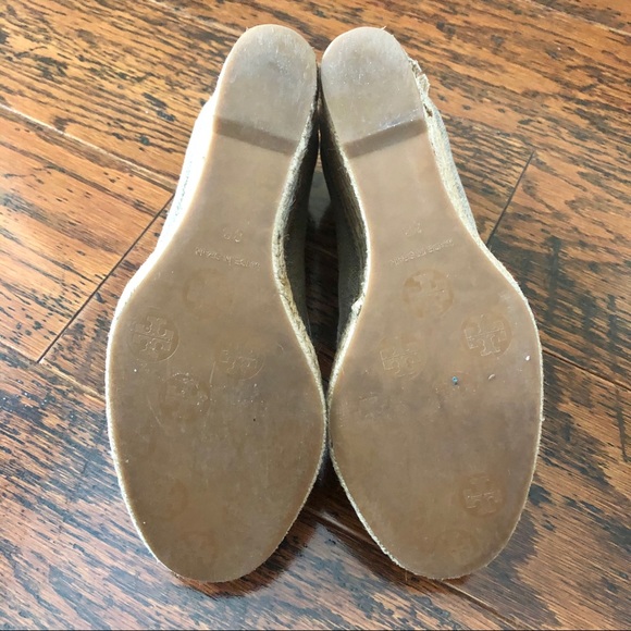 Tory Burch Jackie Peep Toe Espadrille Wedges US8 - Picture 8 of 10
